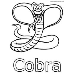 Coloring page: Cobra (Animals) #3289 - Free Printable Coloring Pages