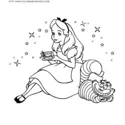 Coloring page: Alice in Wonderland (Animation Movies) #127889 - Free Printable Coloring Pages