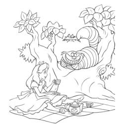 Coloring page: Alice in Wonderland (Animation Movies) #127891 - Free Printable Coloring Pages