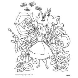 Coloring page: Alice in Wonderland (Animation Movies) #127898 - Free Printable Coloring Pages