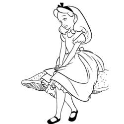 Coloring page: Alice in Wonderland (Animation Movies) #127928 - Free Printable Coloring Pages