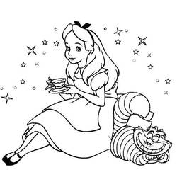Coloring page: Alice in Wonderland (Animation Movies) #127960 - Free Printable Coloring Pages