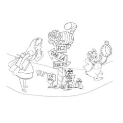Coloring page: Alice in Wonderland (Animation Movies) #128024 - Free Printable Coloring Pages