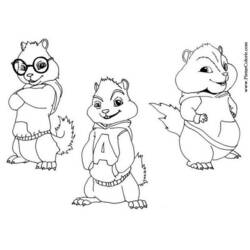 Coloring page: Alvin and the Chipmunks (Animation Movies) #128440 - Free Printable Coloring Pages