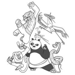 Coloring page: Kung Fu Panda (Animation Movies) #73332 - Free Printable Coloring Pages