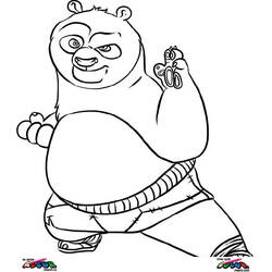 Coloring page: Kung Fu Panda (Animation Movies) #73601 - Free Printable Coloring Pages