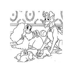Coloring page: Lady and the Tramp (Animation Movies) #133214 - Free Printable Coloring Pages