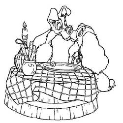 Coloring page: Lady and the Tramp (Animation Movies) #133221 - Free Printable Coloring Pages