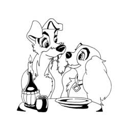 Coloring page: Lady and the Tramp (Animation Movies) #133311 - Free Printable Coloring Pages