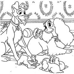 Coloring page: Lady and the Tramp (Animation Movies) #133411 - Free Printable Coloring Pages
