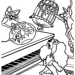 Coloring page: Lady and the Tramp (Animation Movies) #133443 - Free Printable Coloring Pages