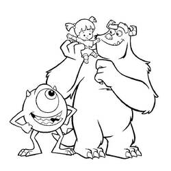 Coloring page: Monsters Inc. (Animation Movies) #132309 - Free Printable Coloring Pages