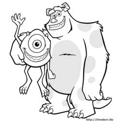 Coloring page: Monsters Inc. (Animation Movies) #132316 - Free Printable Coloring Pages