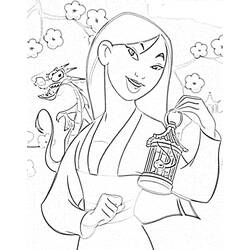 Coloring pages: Mulan - Free Printable Coloring Pages