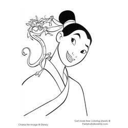 Coloring page: Mulan (Animation Movies) #133640 - Free Printable Coloring Pages