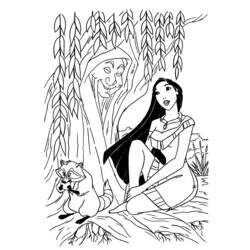 Coloring page: Pocahontas (Animation Movies) #131329 - Free Printable Coloring Pages
