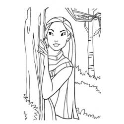 Coloring page: Pocahontas (Animation Movies) #131331 - Free Printable Coloring Pages