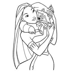 Coloring page: Pocahontas (Animation Movies) #131333 - Free Printable Coloring Pages