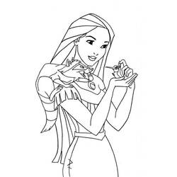 Coloring page: Pocahontas (Animation Movies) #131337 - Free Printable Coloring Pages