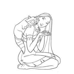Coloring page: Pocahontas (Animation Movies) #131343 - Free Printable Coloring Pages