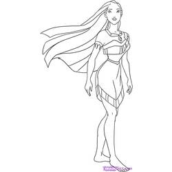 Coloring page: Pocahontas (Animation Movies) #131345 - Free Printable Coloring Pages