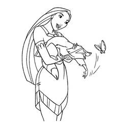 Coloring page: Pocahontas (Animation Movies) #131348 - Free Printable Coloring Pages