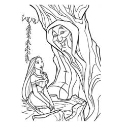 Coloring page: Pocahontas (Animation Movies) #131349 - Free Printable Coloring Pages