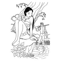 Coloring page: Pocahontas (Animation Movies) #131351 - Free Printable Coloring Pages