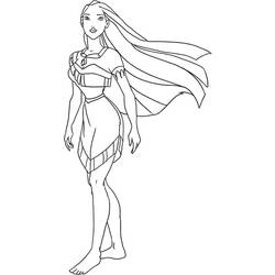 Coloring page: Pocahontas (Animation Movies) #131369 - Free Printable Coloring Pages
