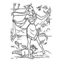 Coloring page: Pocahontas (Animation Movies) #131379 - Free Printable Coloring Pages