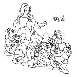 Coloring page: Snow White and the Seven Dwarfs (Animation Movies) #133829 - Free Printable Coloring Pages