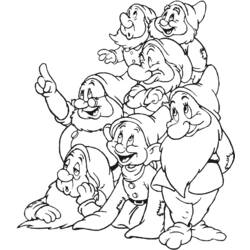 Coloring page: Snow White and the Seven Dwarfs (Animation Movies) #133864 - Free Printable Coloring Pages