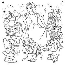 Coloring pages: Snow White and the Seven Dwarfs - Free Printable Coloring Pages