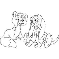 Coloring pages: The Fox and the Hound - Free Printable Coloring Pages