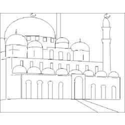 Coloring page: Mosque (Buildings and Architecture) #64570 - Free Printable Coloring Pages