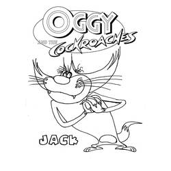 Coloring page: Oggy and the Cockroaches (Cartoons) #37863 - Free Printable Coloring Pages
