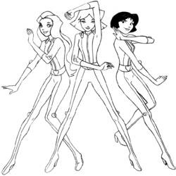 Coloring page: Totally Spies (Cartoons) #29009 - Free Printable Coloring Pages