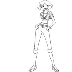 Coloring page: Totally Spies (Cartoons) #29017 - Free Printable Coloring Pages