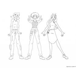 Coloring page: Totally Spies (Cartoons) #29074 - Free Printable Coloring Pages