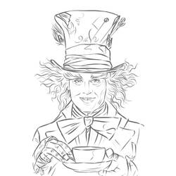 Coloring pages: Johnny Depp - Free Printable Coloring Pages