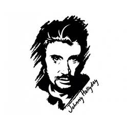 Coloring page: Johnny Hallyday (Celebrities) #123121 - Free Printable Coloring Pages