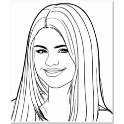 Coloring pages: Selena Gomez - Free Printable Coloring Pages