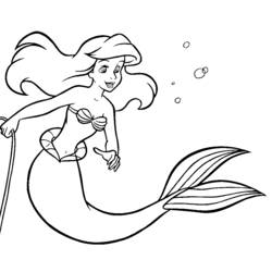 Coloring page: Mermaid (Characters) #147184 - Free Printable Coloring Pages