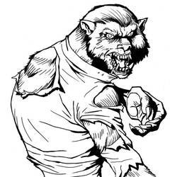 Coloring page: Werewolf (Characters) #100082 - Free Printable Coloring Pages