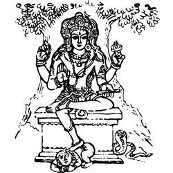 Coloring page: Hindu Mythology (Gods and Goddesses) #109228 - Free Printable Coloring Pages