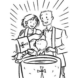 Coloring pages: Baptism - Free Printable Coloring Pages