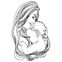 Coloring page: Mothers Day (Holidays and Special occasions) #129972 - Free Printable Coloring Pages