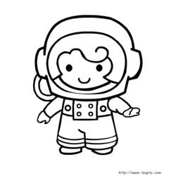 Coloring pages: Astronaut - Free Printable Coloring Pages