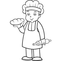 Coloring page: Baker (Jobs) #89861 - Free Printable Coloring Pages