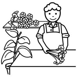 Coloring page: Florist (Jobs) #170344 - Free Printable Coloring Pages